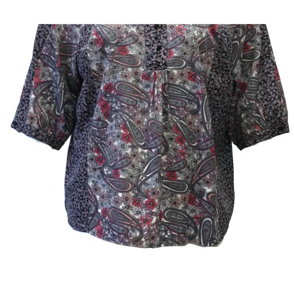 NEW N TOUCH women's paisley print top in multicolor